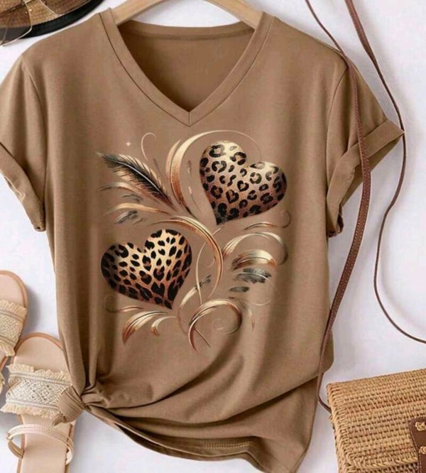 Leopard Heart tshirt