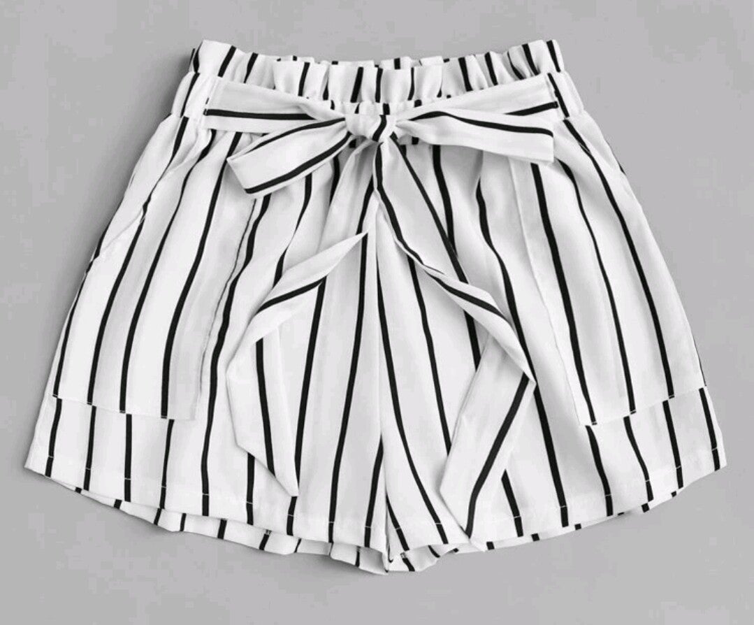 Striped Paperbag Short
