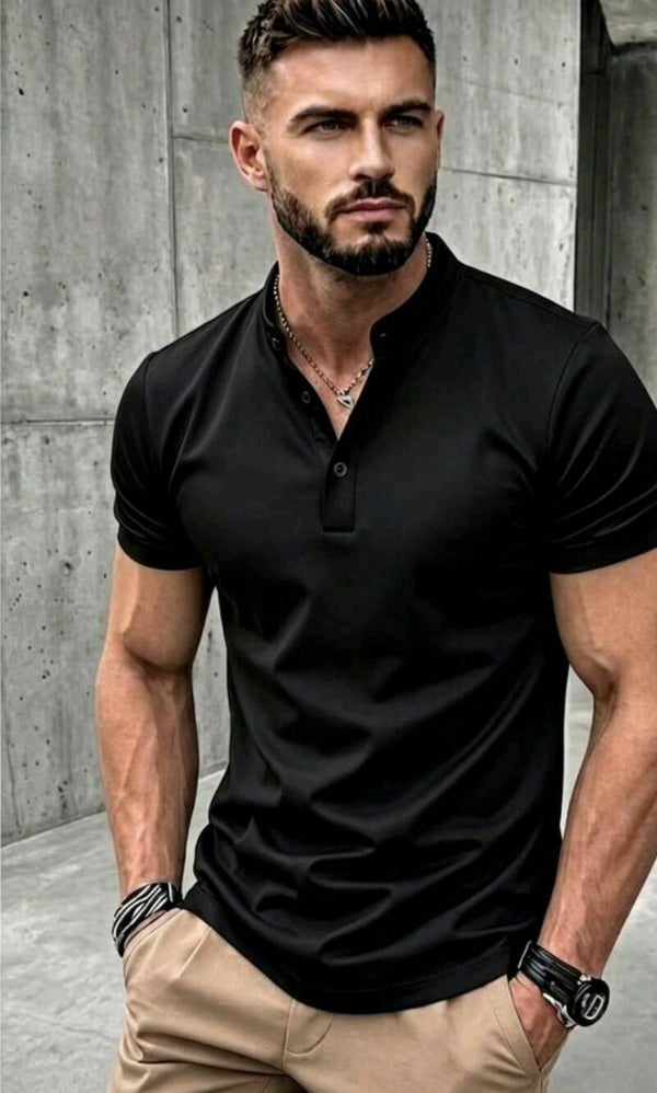 Henley heren shirt