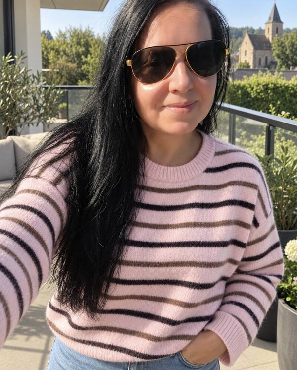 Pink Stripes – Zachte gestreepte trui
