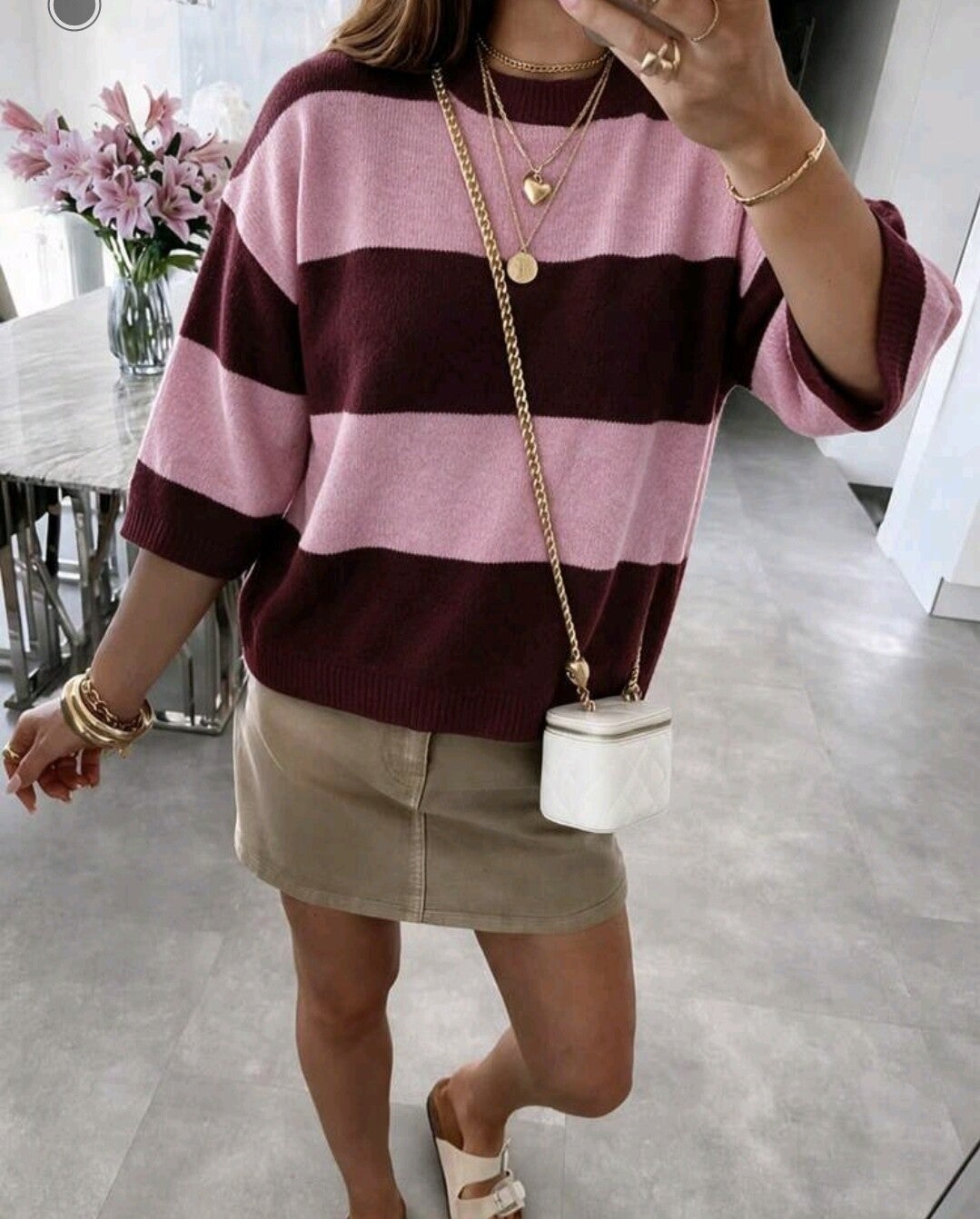 Berry Stripes – Gebreide trui