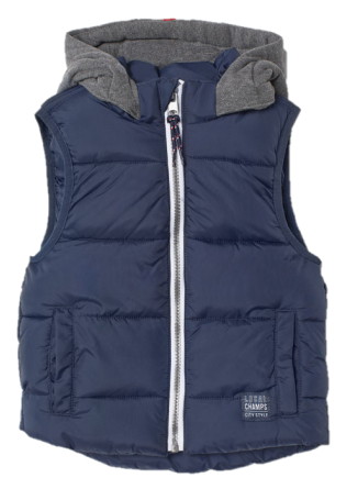 gewatteerde bodywarmer blauw