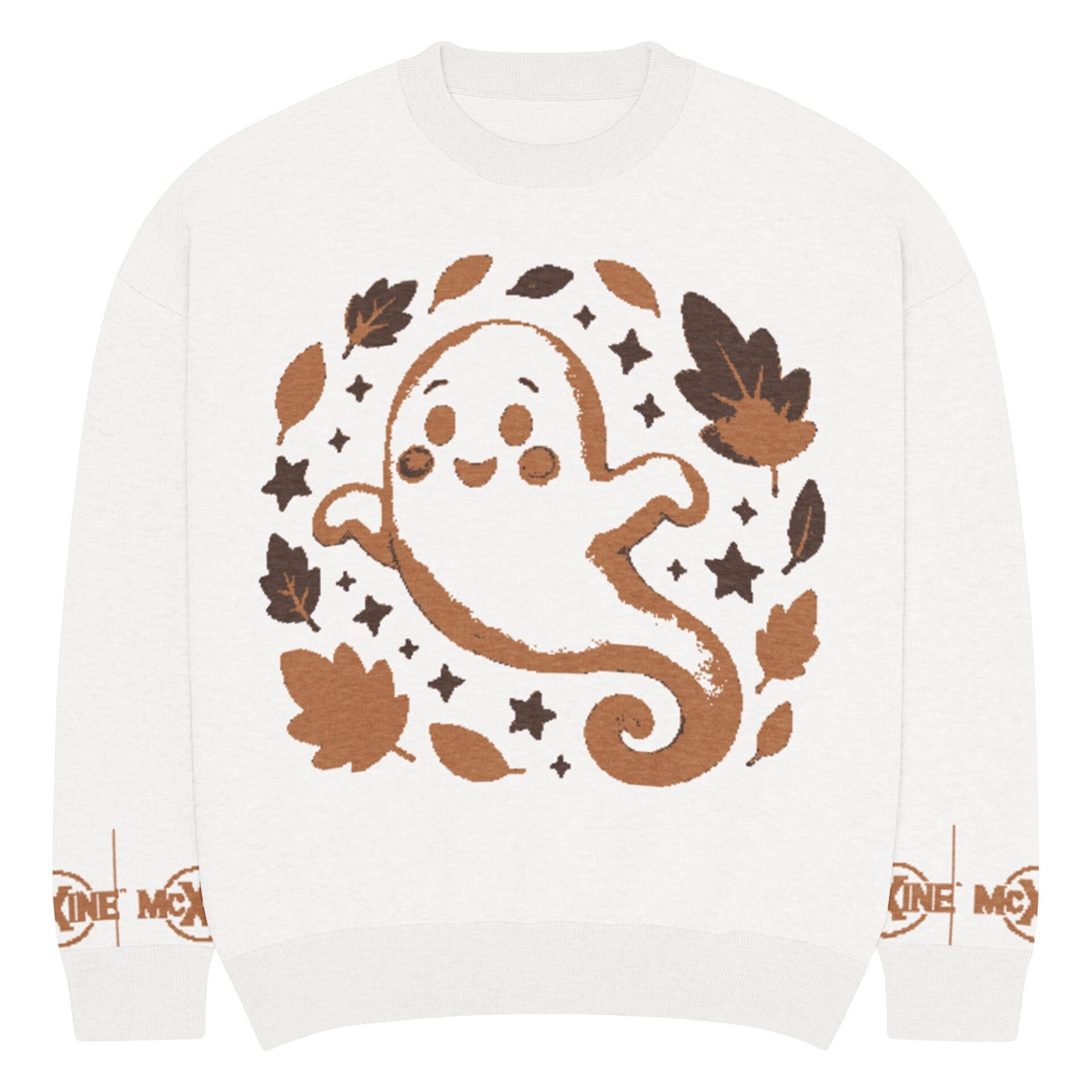 Relaxed fit knitted crew neck sweater