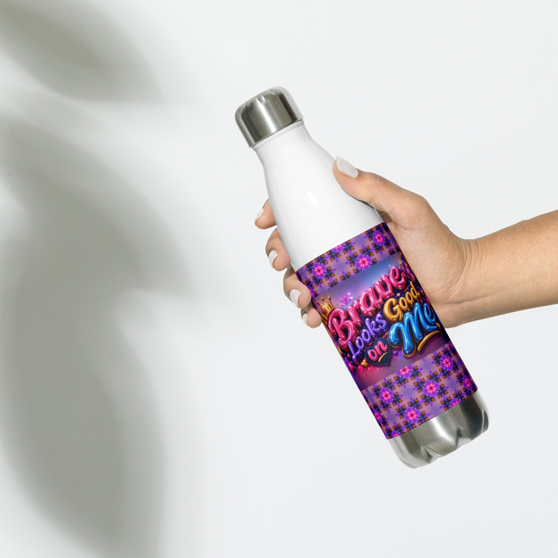 Brave Looks Good on Me – 17oz Water Bottle | McXine Back to School