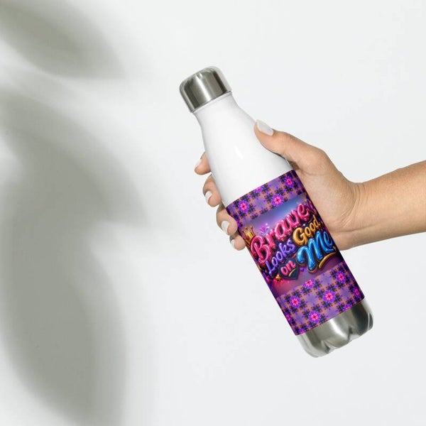 Brave Looks Good on Me – 17oz Water Bottle | McXine Back to School