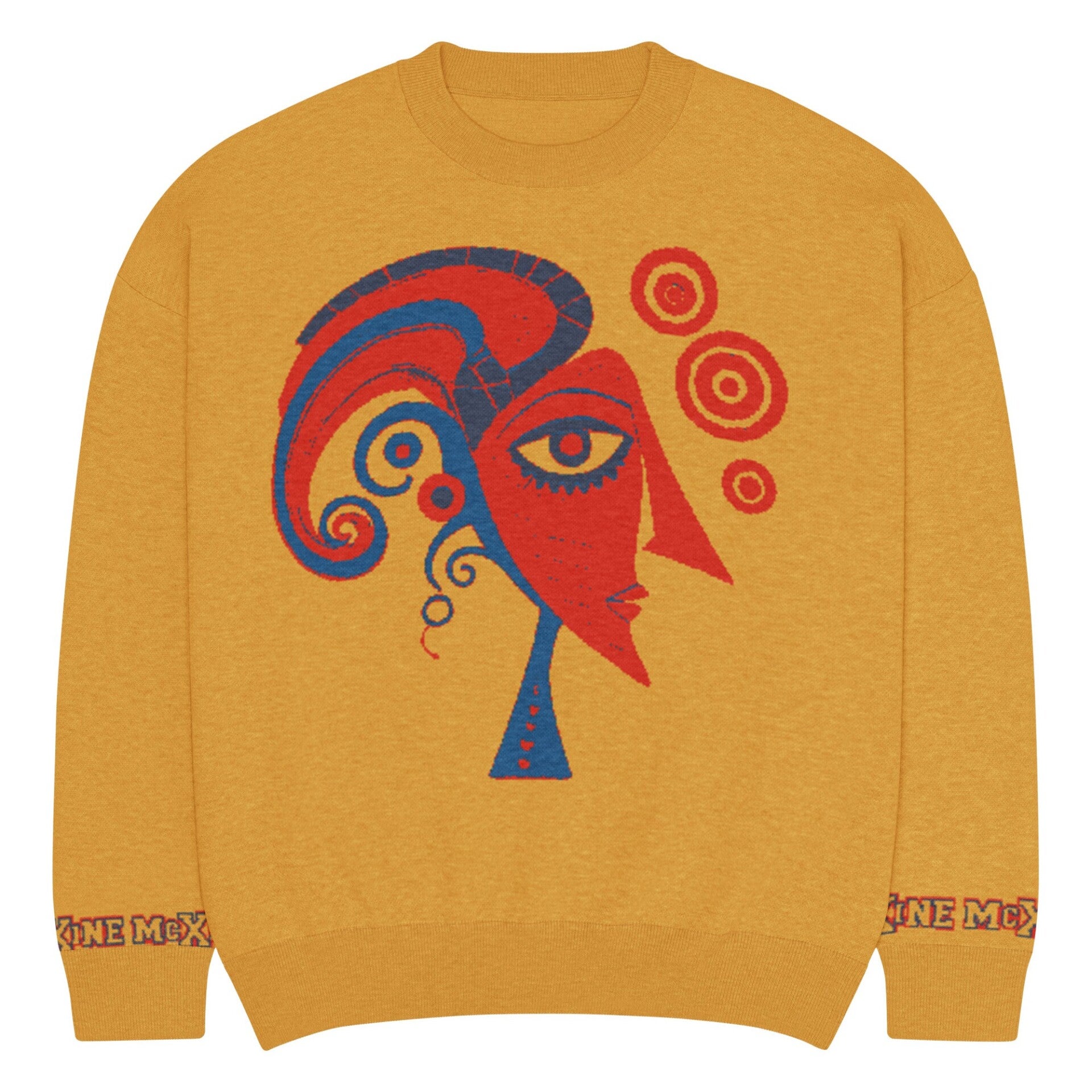 Relaxed fit knitted crew neck sweater
