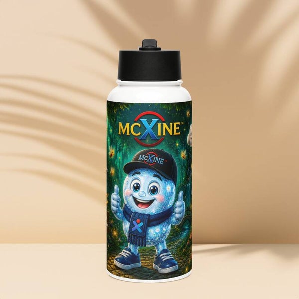 McXine® Enchanted Forest Water Bottle with Straw – Xinetje Sparkles & Magic Edition