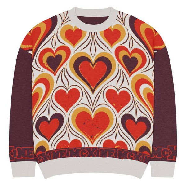 Relaxed fit knitted crew neck sweater