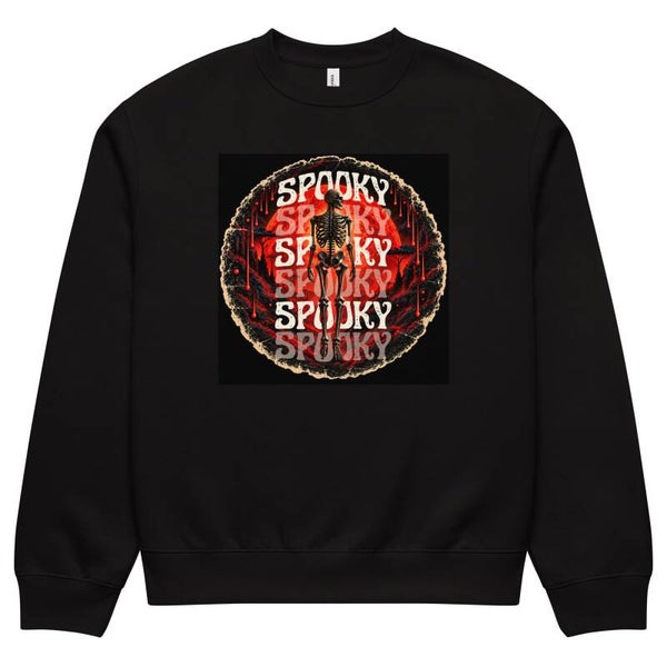 Spooky – Skeleton Blood Moon Oversized Halloween Sweatshirt | McXinetje-McXine