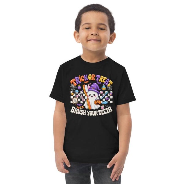 Trick or Treat Brush Your Teeth Toddler T-Shirt | McXine