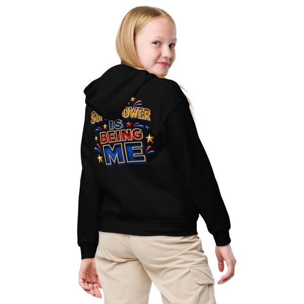 My Superpower Is Being Me – Kids Hoodie | McXine Back to School