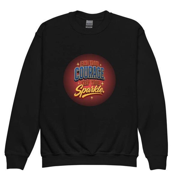 Find Your Courage. Keep Your Sparkle. – Kids Crew-Neck Sweatshirt | McXine