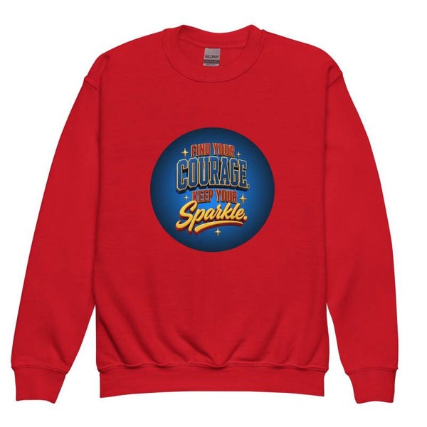 Find Your Courage. Keep Your Sparkle. – Kids Crew-Neck Sweatshirt | McXine