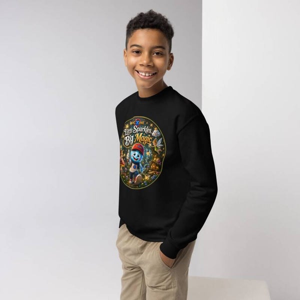 McXine® Little Sparkles, Big Magic™ Youth Crewneck Sweatshirt – Enchanted Forest Edition