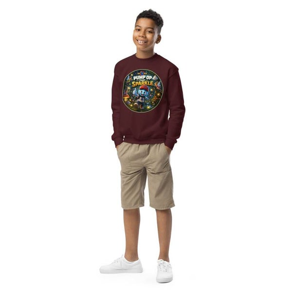 McXine® Pump Op That Sparkle!™ Youth Crewneck Sweatshirt – Enchanted Forest Edition
