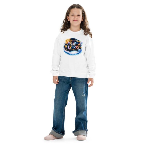 Chase the Sun, Follow That Spark! Kids Crewneck Sweatshirt | McXine™