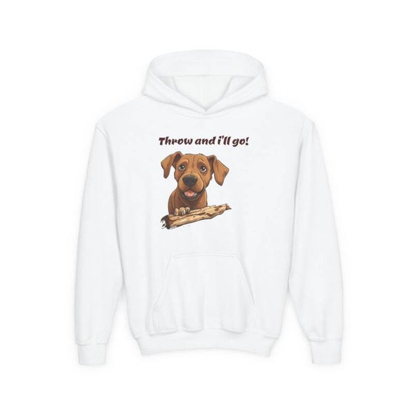 Throw and I'll Go! Kids Dog Hoodie | McXinetje-McXine