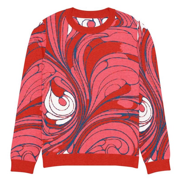 Baroque Swirl | Knitted Crew Neck Sweater | All-Over Print | McXinetje