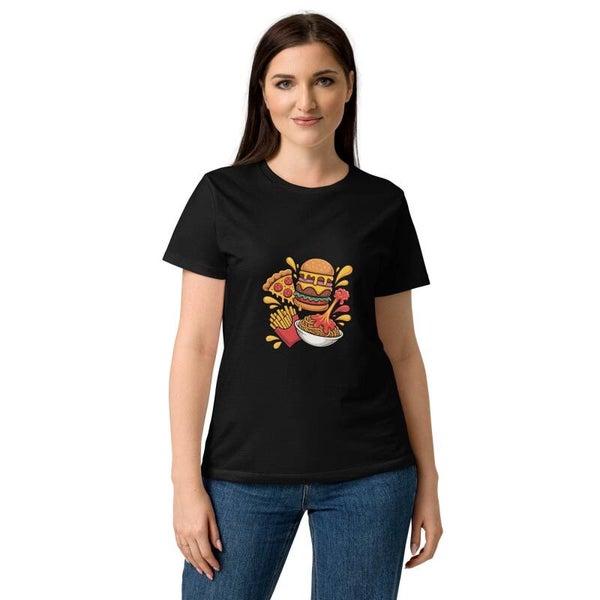 Junk Food Lover Graphic T-Shirt | Funny Foodie Tee | Pizza Burger Fries | Gift for Her | McXinetje