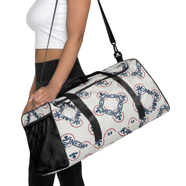 McXine Logo Large Duffle Bag – All-Over Print Sports & Travel Bag | Back to School