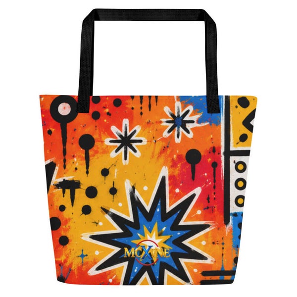 Love the Street Art Spark™ | Large Tote Bag | Bold Urban All-Over Print | McXinetje-McXine