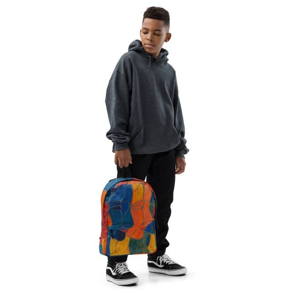 Printed School Backpack | Water-Resistant, Padded Straps | McXinetje