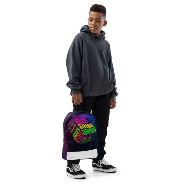 Everyday Print Backpack | Laptop Pocket, Hidden Security Pocket | McXinetje