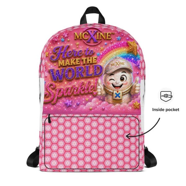 Here to Make the World Sparkle! — Xinetje™ Pink Edition Backpack | McXine™