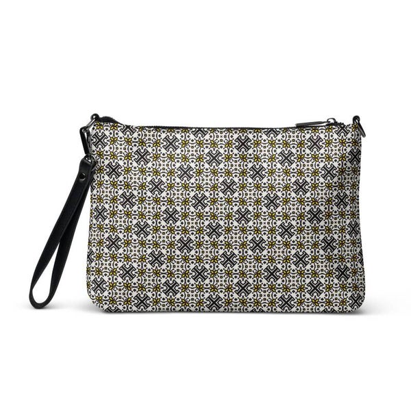 Spark & Rhythm™ | Crossbody Bag | Monochrome X & Star Tile Print | McXinetje-McXine