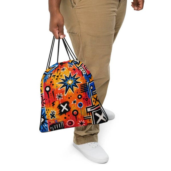 Love the Street Art Spark™ | Drawstring Bag | Bold Urban All-Over Print | McXinetje-McXine