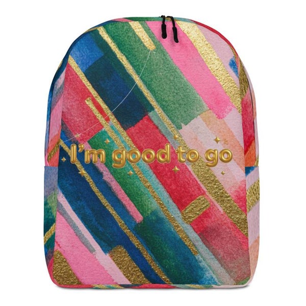 I'm Good To Go" Abstract Art Backpack | Bold Colorful Print | McXinetje