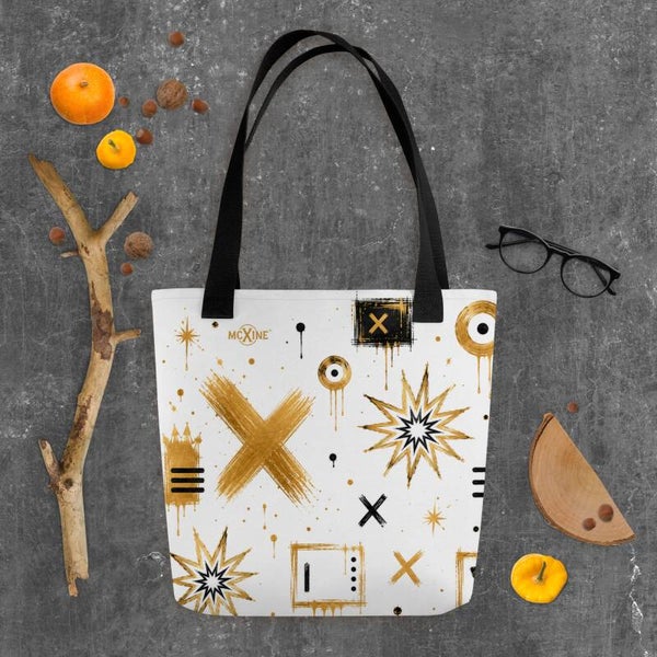 X Mark the Spark™ | Tote Bag | Gold & Black All-Over Print | McXinetje-McXine