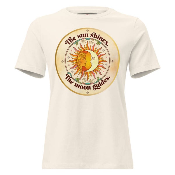 The Sun Shines. The Moon Guides. | Women's Relaxed Fit Graphic T-Shirt