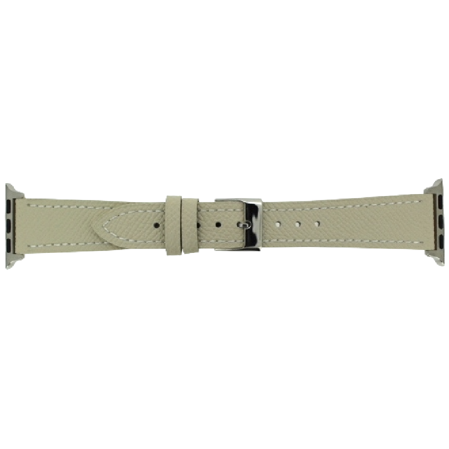 Apple Watch Horlogeband Leer Crème 42mm Staal