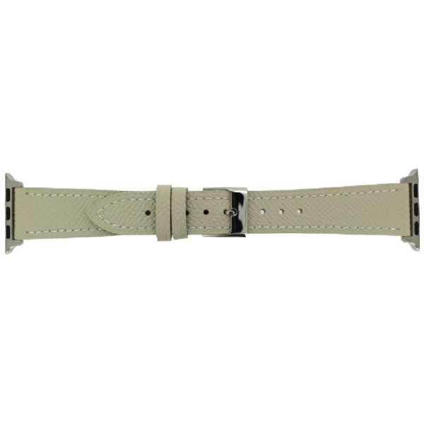 Apple Watch Horlogeband Leer Crème 42mm Staal