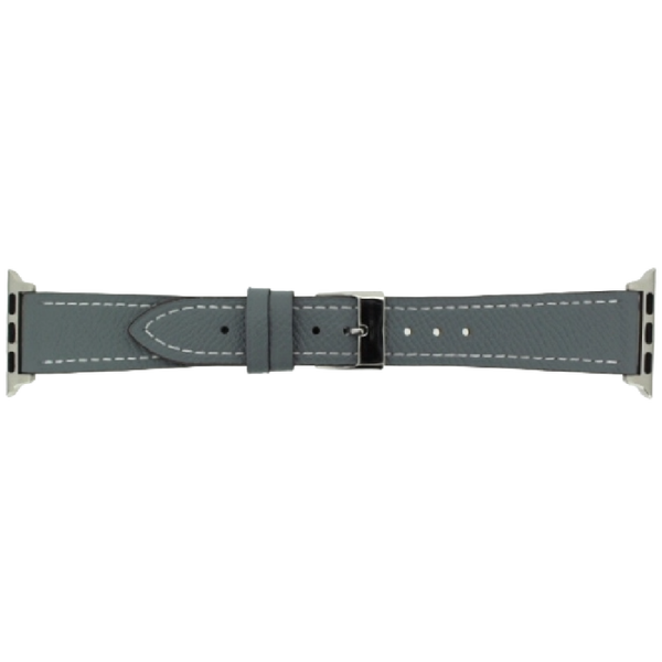 Apple Watch Horlogeband Leer Grijs 42mm Staal