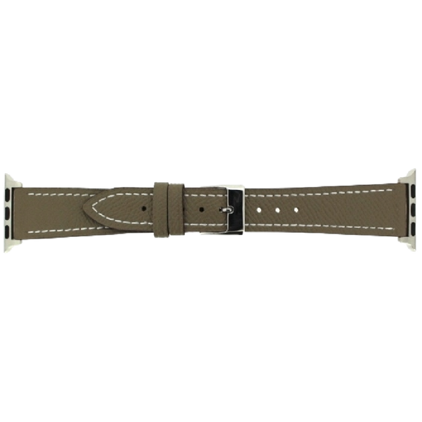 Apple Watch Horlogeband Leer Taupe 42mm Staal