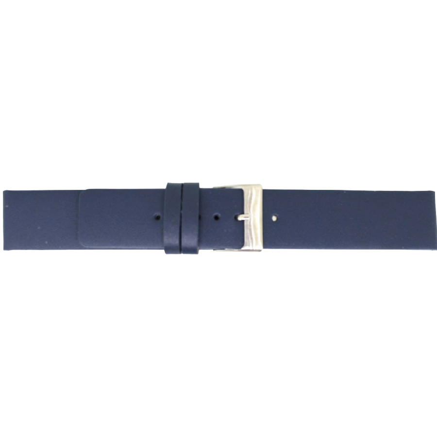 Horlogeband Leer Blauw 12mm