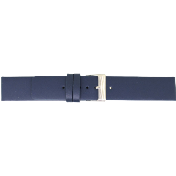 Horlogeband Leer Blauw 12mm