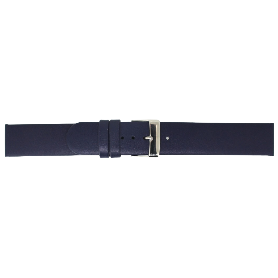 Horlogeband Leer Donkerblauw