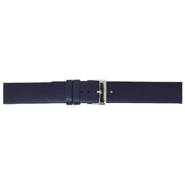 Horlogeband Leer Donkerblauw