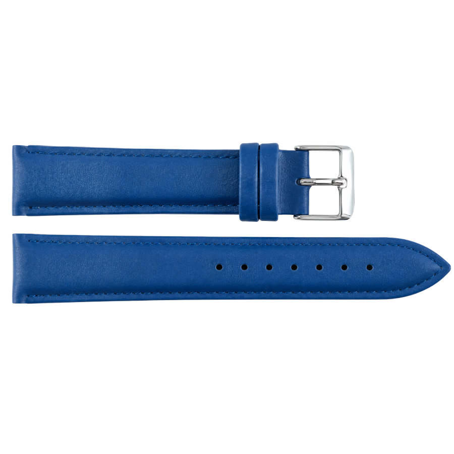 Horlogeband Leer Blauw XL