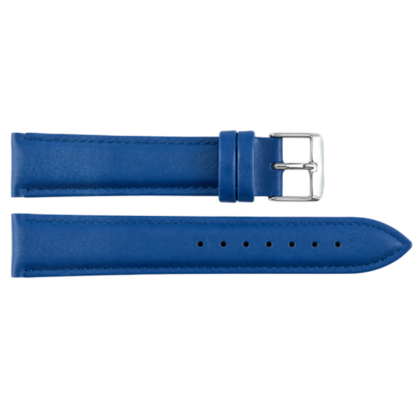 Horlogeband Leer Blauw XL