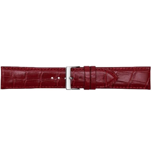 Horlogeband Leer Bordeauxrood
