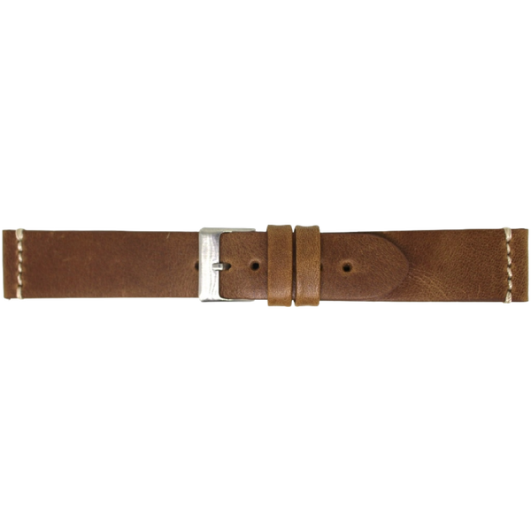 Horlogeband Leer Bruin 24mm