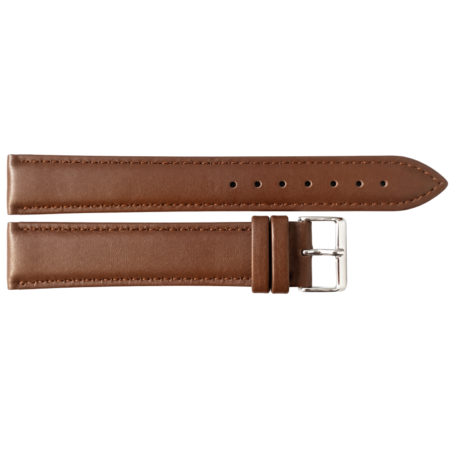 Horlogeband Leer Bruin XL