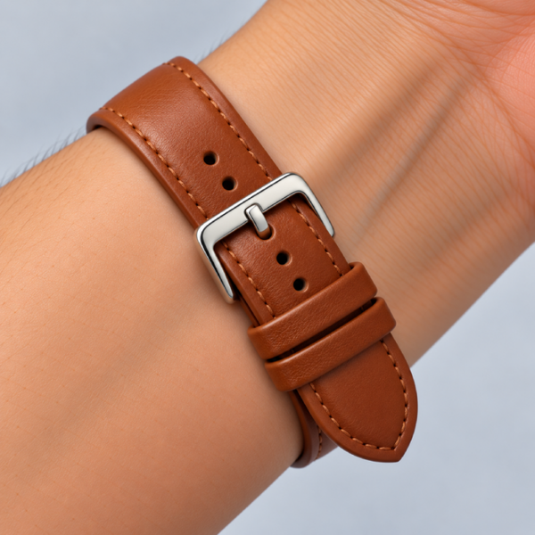 Horlogeband Leer Cognacbruin
