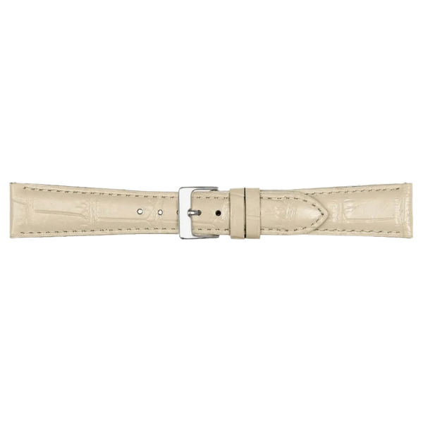 Horlogeband Leer Crème