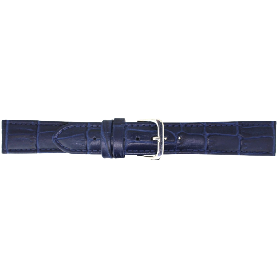 Horlogeband Leer Donkerblauw