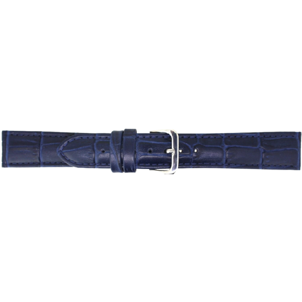Horlogeband Leer Donkerblauw